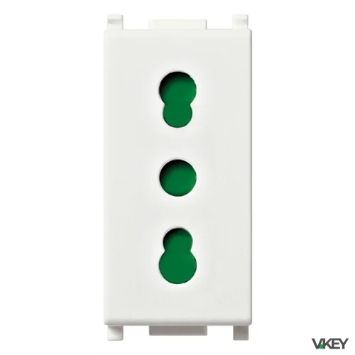 Presa 2P+T 16A P17/11 bianco