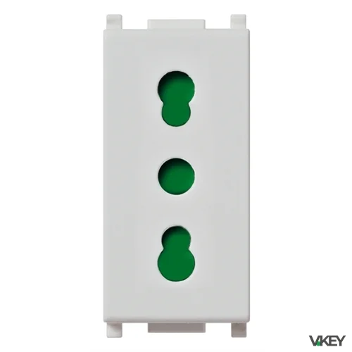 Presa 2P+T 16A P17/11 Silver