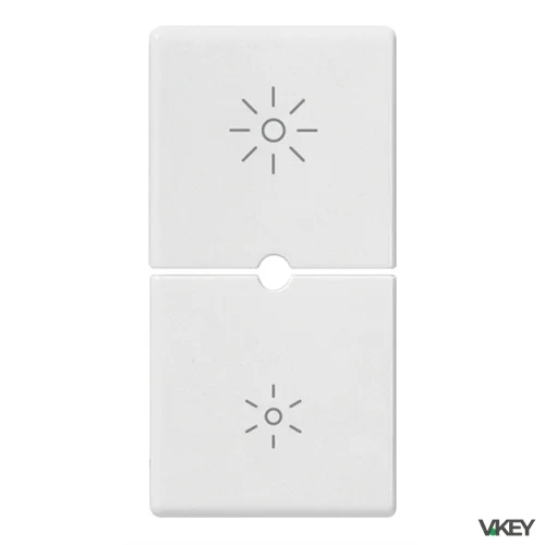 Due mezzi tasti 1M dimmer bianco