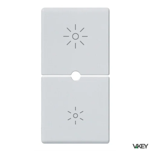 Due mezzi tasti 1M dimmer Silver