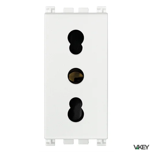 Presa 2P+T 16A P17/11 bianco