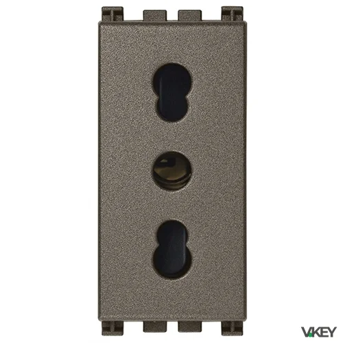 Presa 2P+T 16A P17/11 Metal