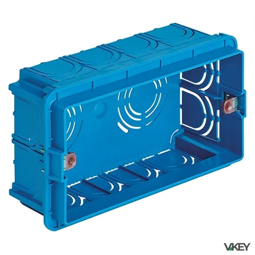 Scatola incasso rettang. 4M azzurro