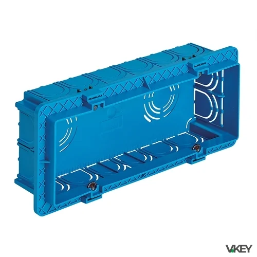 Scatola incasso rettang. 6-7M azzurro
