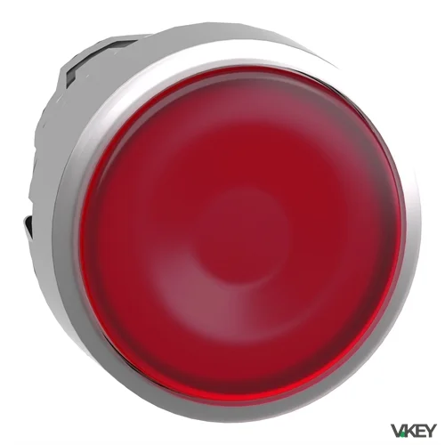 Testa pulsante luminoso Ø22 - rosso- per LED universale | Schneider