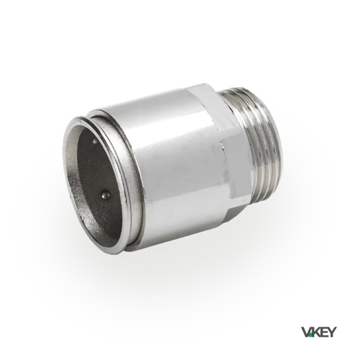 Raccordo a innesto rapido tubo-scatola in ottone nichelato, diam. 40 mm, filetto GAS 1