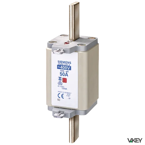 Fusibile. NH Isol.gl GG Gruppo.2 400VCA 63A Segn. | Siemens