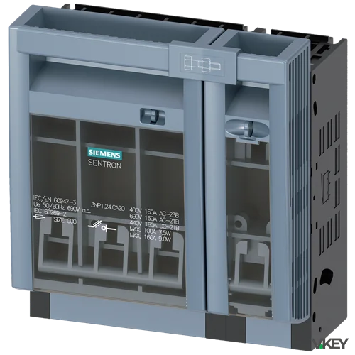 Sezionatore.Fusibile.NH000 4P 160A PIASTR.45MM Al.mor | Siemens