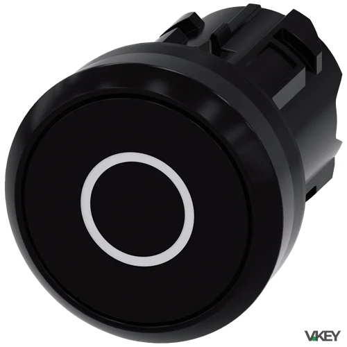 Pulsante  Piatto Nero Scritta O | Siemens