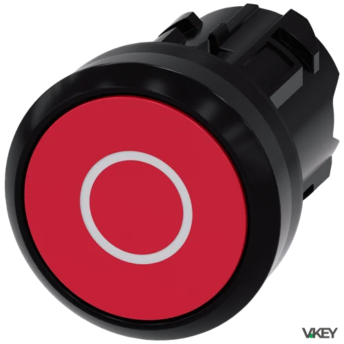 Pulsante  Piatto Rosso Scritta O | Siemens