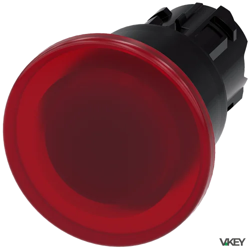 Pulsante lum.fungo Rosso Sbloc. Traz. 40MM | Siemens