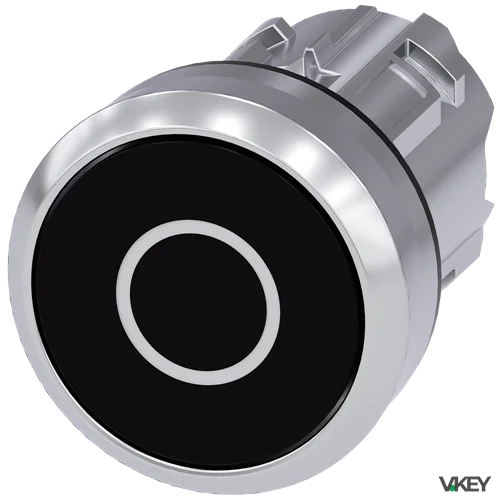 Pulsante  Piatto Nero Scritta O | Siemens