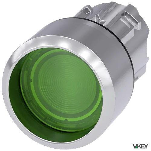 Pulsante lum.met. Ghiera Sporg Verde | Siemens