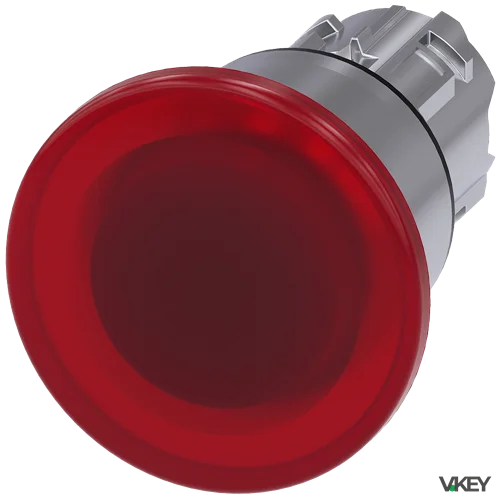 Pulsante lum.fungo Rosso Sbloc. Traz. 40MM | Siemens