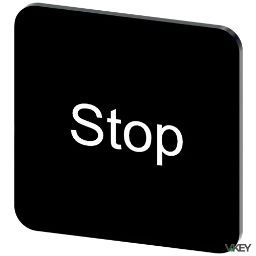 Targh.ades. Nera 22X22MM Scrit. Stop | Siemens