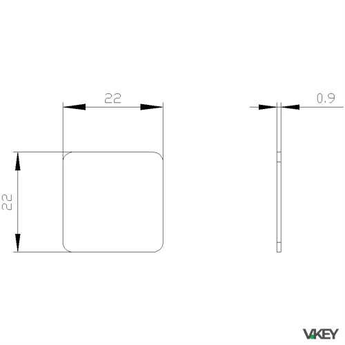 Targh.ades. Nera 22X22MM Simb I | Siemens