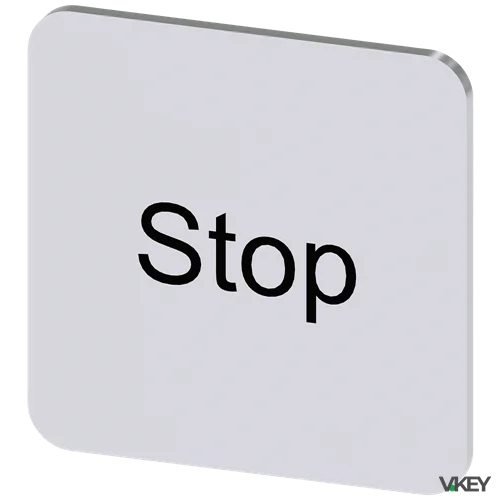 Targh.ades. Arg. 22X22MM Scrit. Stop | Siemens