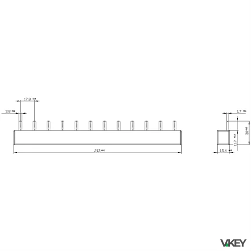 Sbarre DI Coll. 3 Fasi 214MM | Siemens